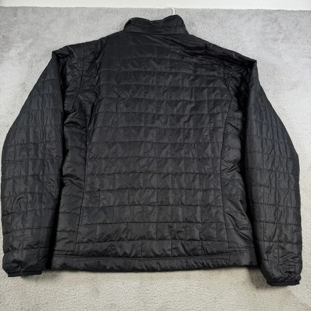 Patagonia Jacket Mens Medium Black Nano Puff Primaloft Insulated Full Zip